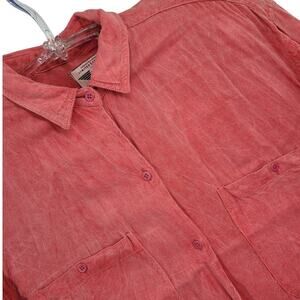 Limited Express Coral Rayon Oversized Blouse 90s Vintage preppy academia vintage